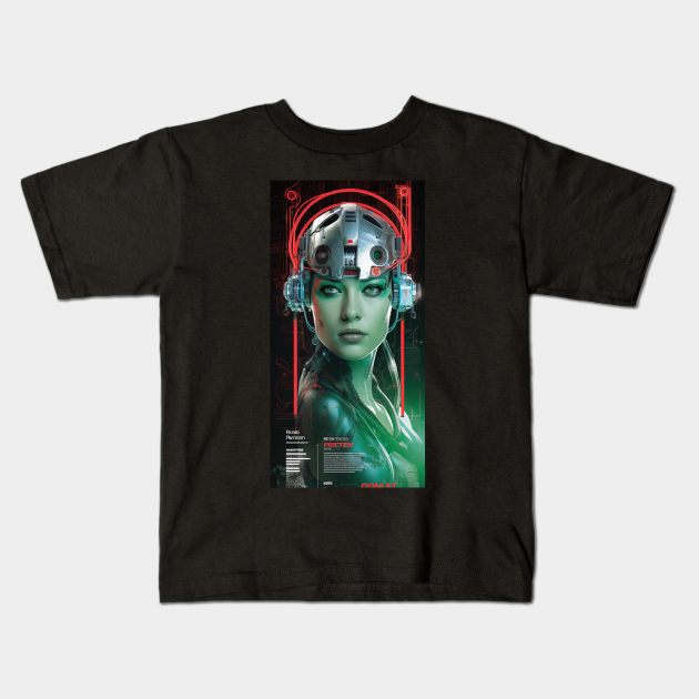 cyberpunk 2077 style design Kids T-Shirt by Maverick Media